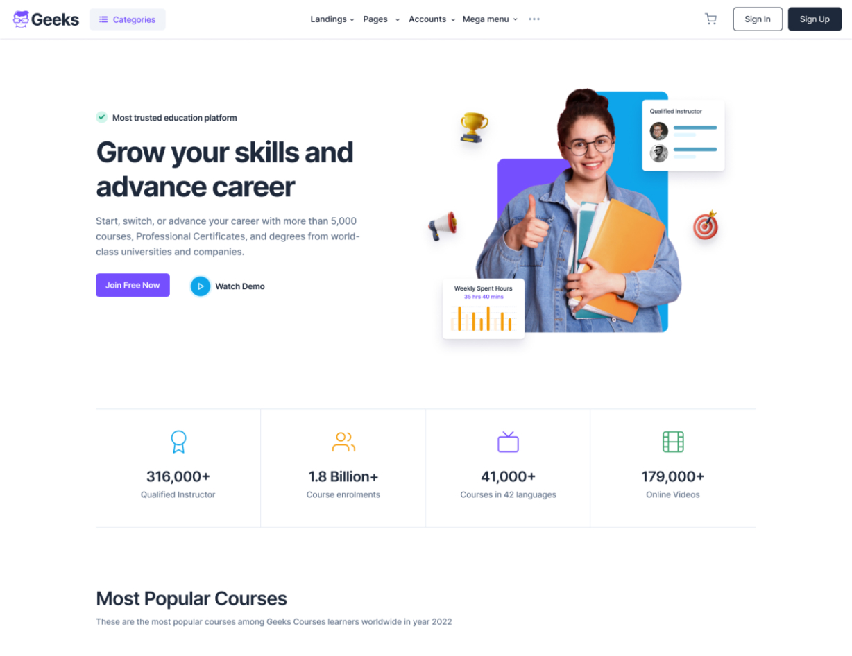 Geeks UI Academy bootstrap 5 Templates